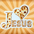 Holy Retro Paisley Jesus sticker