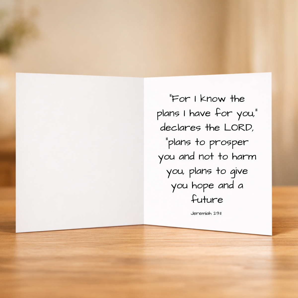 For I know the plans I have for you greeting card