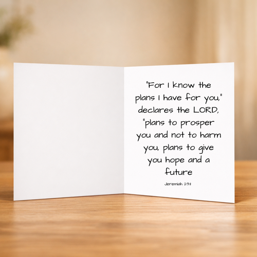 For I know the plans I have for you greeting card