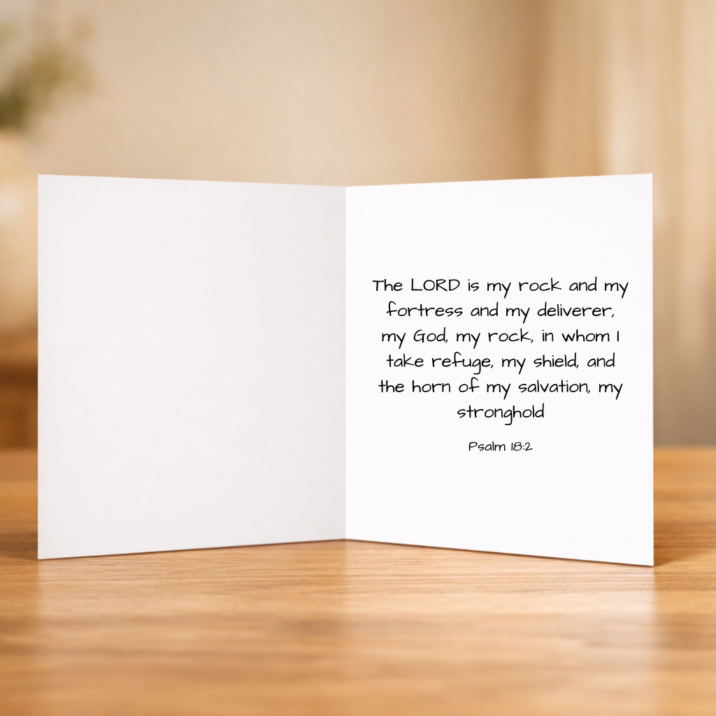 The LORD is my rock greeting card