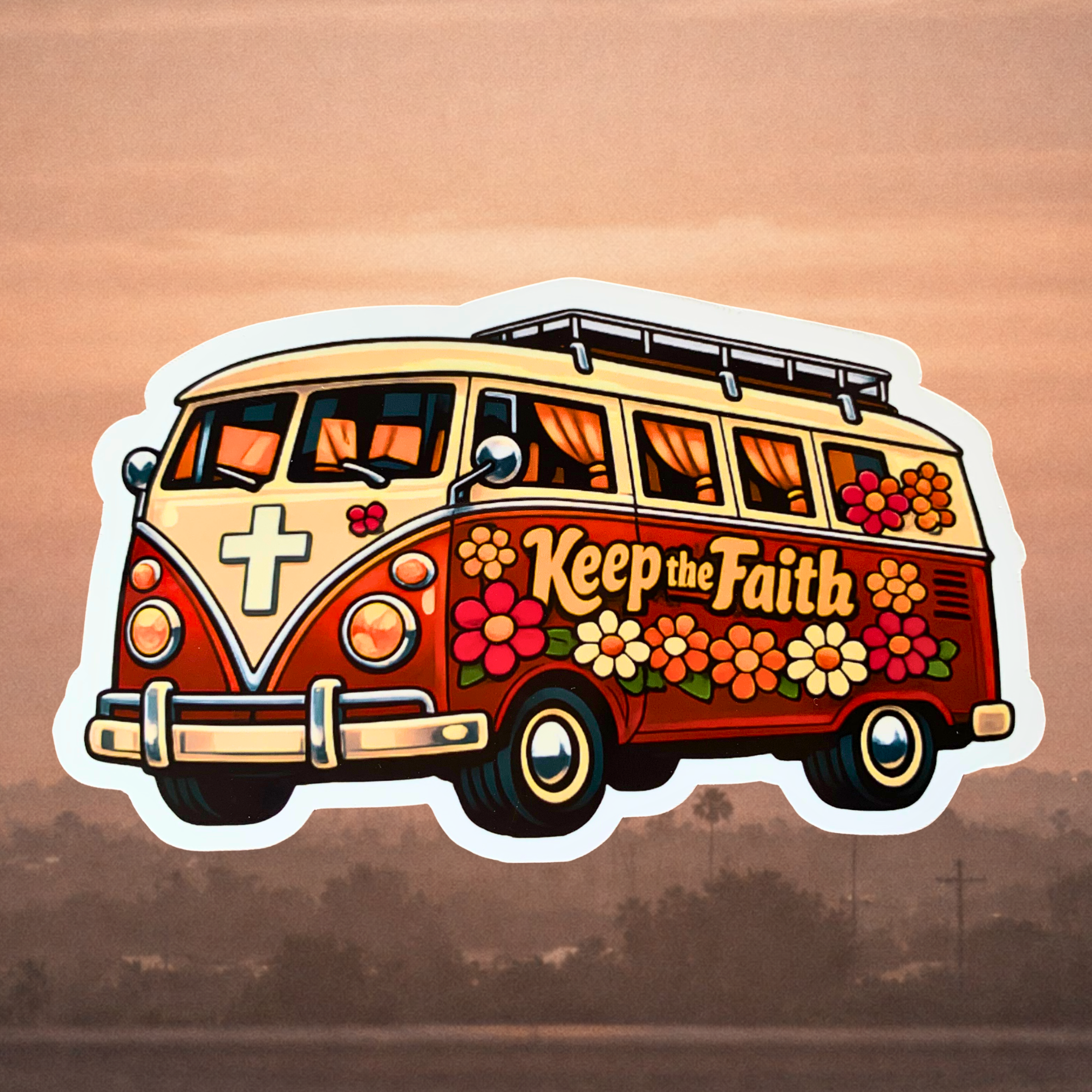 Holy Retro Van Vinyl sticker