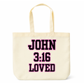 John 3:16 Tote bags Pink