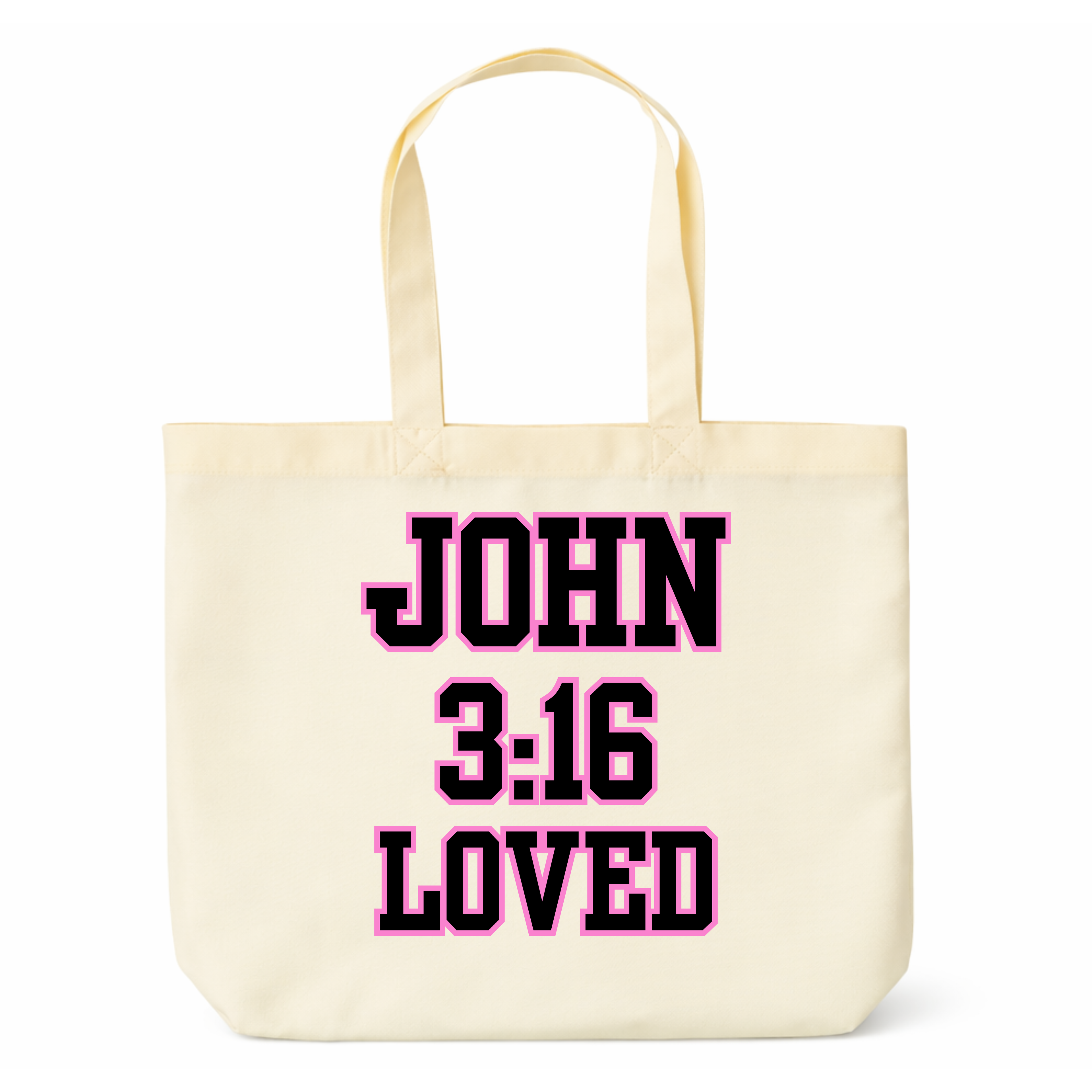 John 3:16 Tote bags Pink