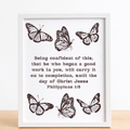 Butterflies Philippians 1:6 wall art print 8.5x 11