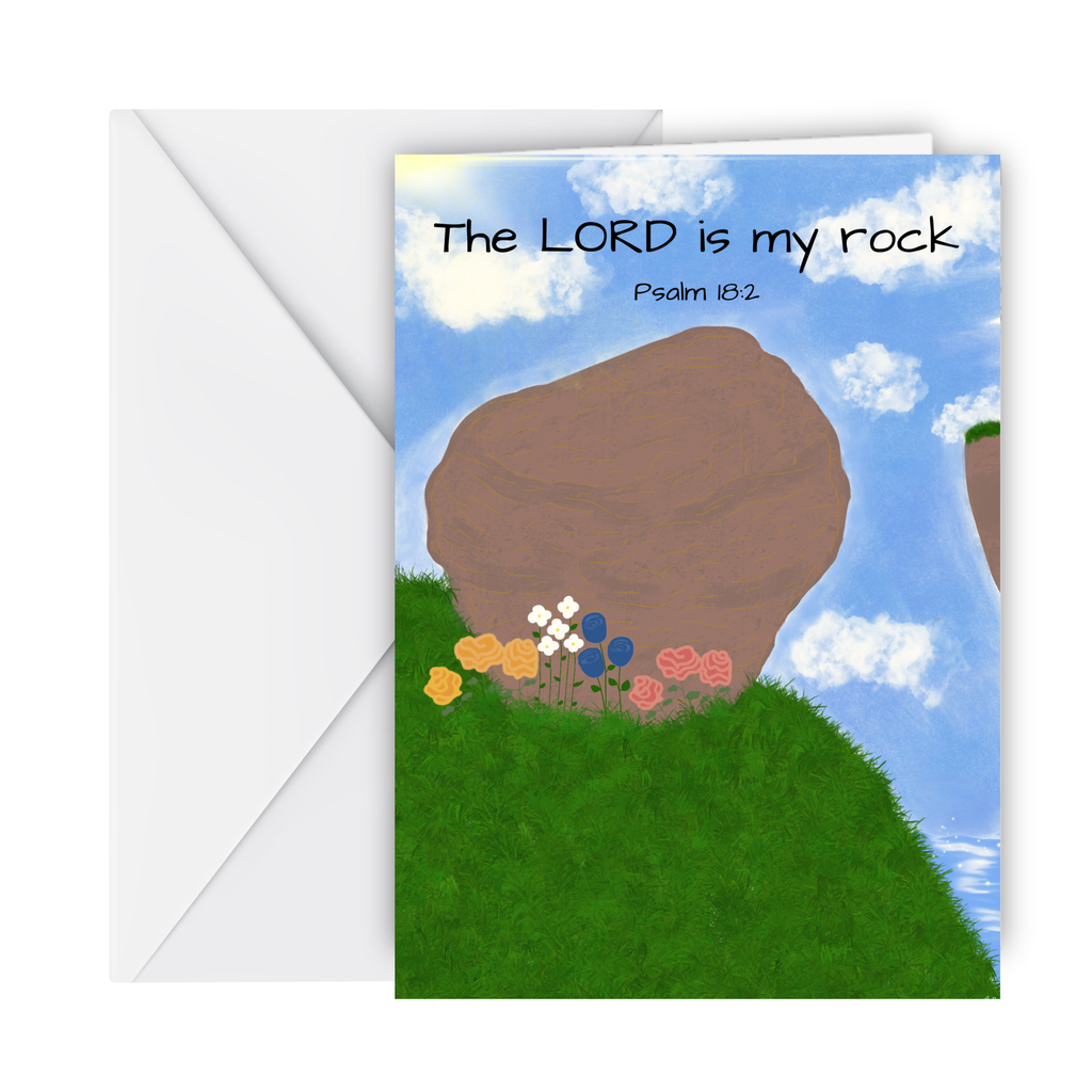 The LORD is my rock greeting card