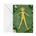 He makes me lie down in green pastures greeting card